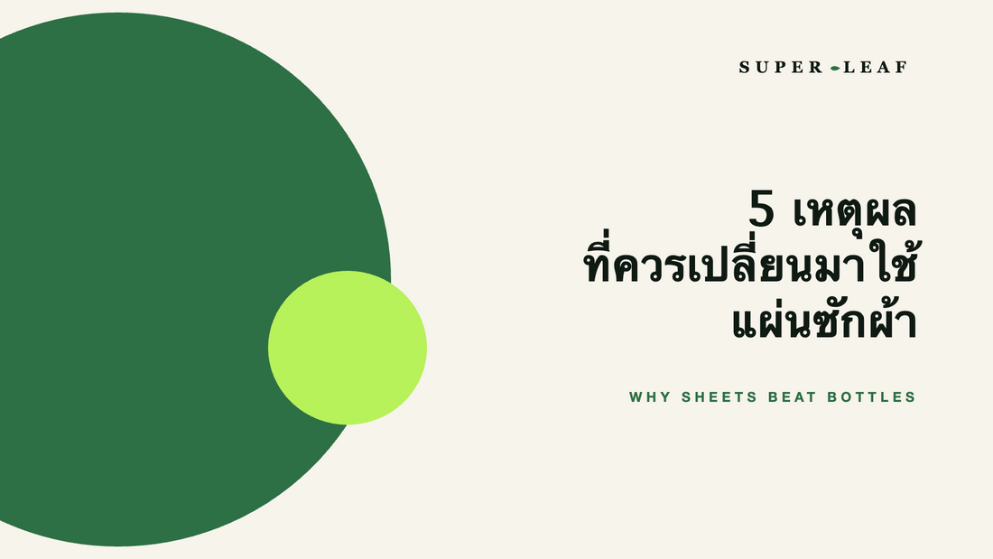 5 เหตุผลที่ควรเปลี่ยนมาใช้แผ่นซักผ้า — Super Leaf